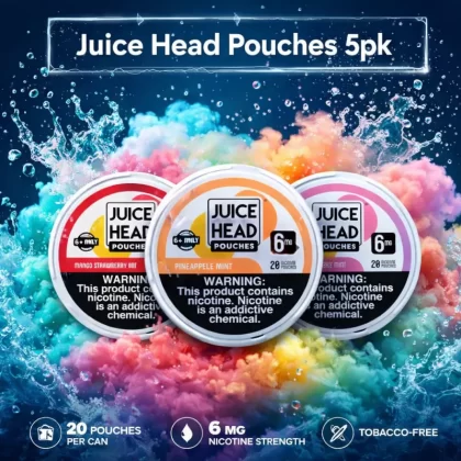 Juice Head Pouches 5pk PRE-PRICED (MSRP $1.99) - Mango Strawberry Mint / 6mg - Vapeciga