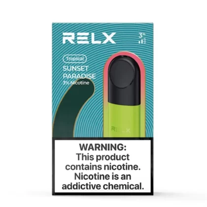 RELX Pod Pro Sunset Paradise (Guava ICE) – 3% Nicotine - Single, Pack of 2; 5% NICOTINE