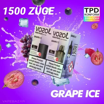 Vozol Vista Plug – Grape Ice Prefilled Pod - Vapebazar