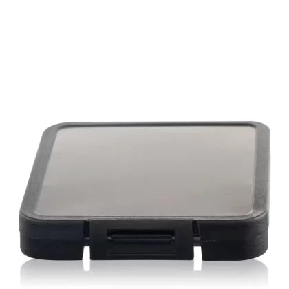 Plastic Concentrate Container | Hinged Slim Shatter | 7.5mm – Black – 200 Count