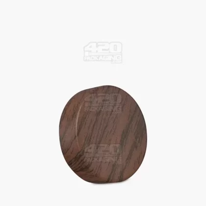 Child Resistant | Smooth Flat Push Down & Turn Plastic Caps w/ Foam Liner | 50mm – Red Wood – 100 Count