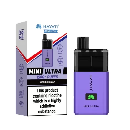 Hayati Mini Ultra 1500 Prefilled Vape Kit - Blue Razz Pineapple / Strawberry Ice