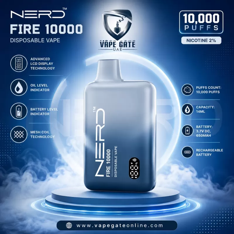 Nerd Fire - Disposable Vape (10,000 Puffs)