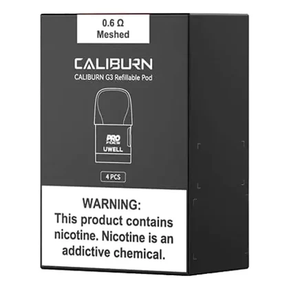 Uwell Caliburn G3 Refillable Replacement Pods - Resistance#0.4Ω – Caliburn G3 Pods 2ml>0.6Ω – Caliburn G3 Pods 2ml>0.9Ω – Caliburn G3 Pods 2ml>1.2Ω – Caliburn G3 Pods 2ml