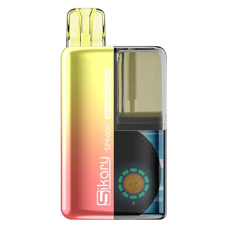 Sikary Tako SP6000 Prefilled Pod Kit - Flavour#Watermelon Ice>Cherry Ice>Lemon Lime>Strawberry Ice>Kiwi Passionfruit>Blueberry Raspberry>Cola>Bull Ice>Menthol>Triple Mango