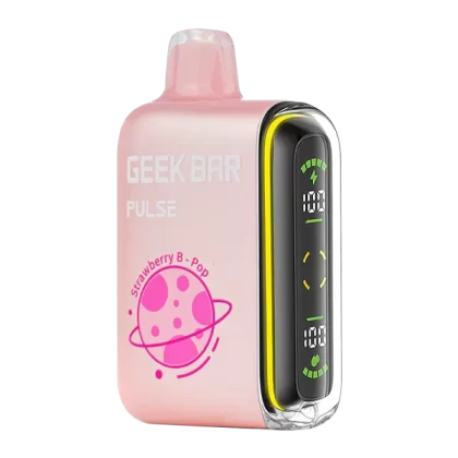 Geek Bar Pulse 15000 Puffs Disposable Vape Zero Nicotine Free 0%- Strawberry B-Pop