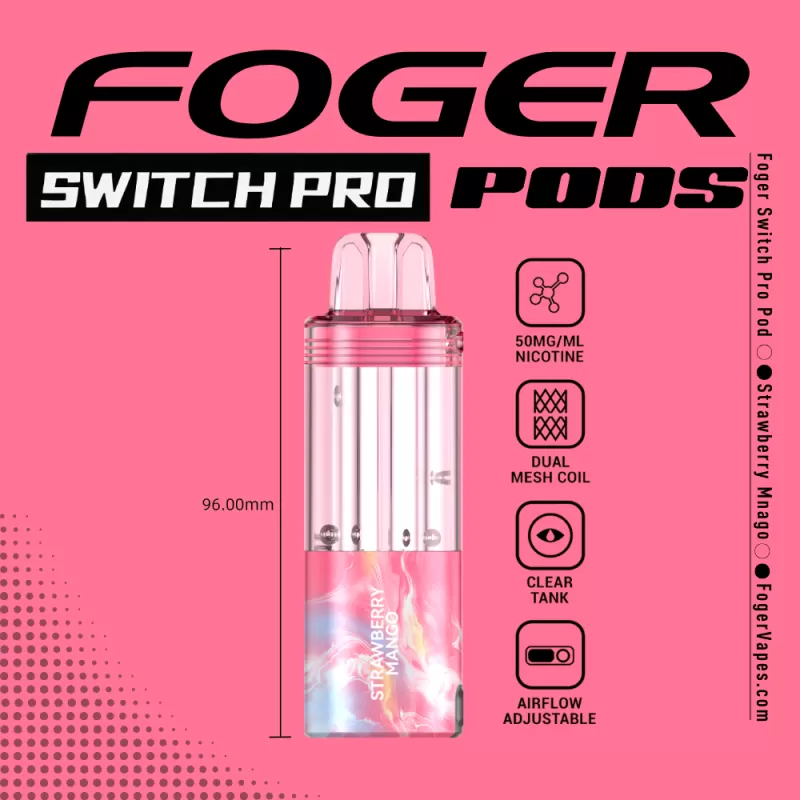 Strawberry Mango Foger Switch Pro Pod | 30K Puffs