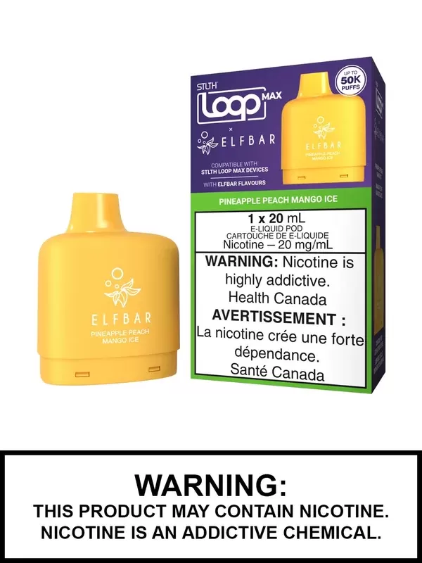 Pineapple Peach Mango Ice STLTH Loop Max x Elf Bar Pods