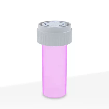 Child Resistant | Translucent Pink Reversible Cap Vials | 8 Dram – 1 Gram – 410 Count