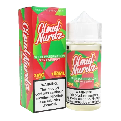 Cloud Nurdz Vape Juice | Sour Watermelon Strawberry