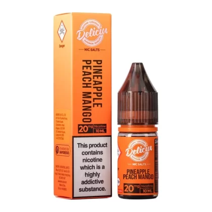 Pineapple Peach Mango Nic Salt E-Liquid by Deliciu - Product Strength#10mg>20mg