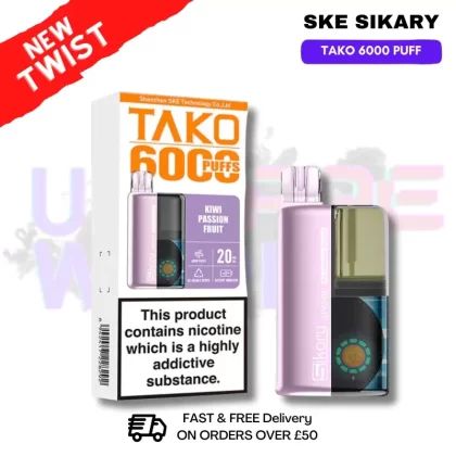Kiwi Passion Fruit SKE SIKARY 6000 PUFF 6K Prefilled Kit