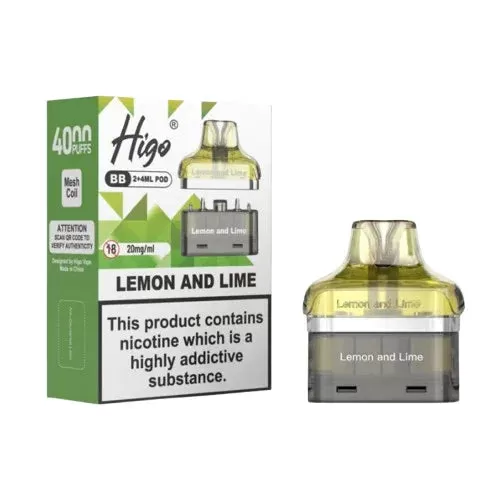 Higo BB 4000 Puffs Prefilled Pods - Box of 10 - WATERMELON ICE HUBA HUBA - 10 Pack