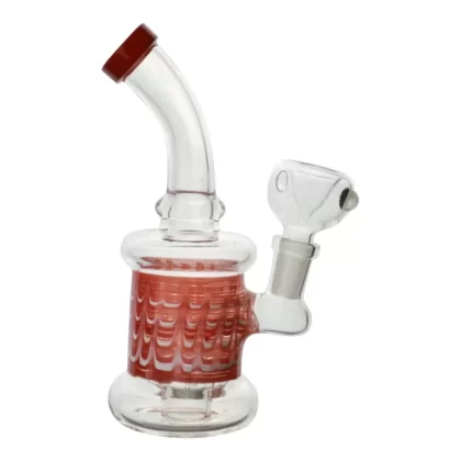 Wavy Mini Bong – 6.5 inches mini glass bong