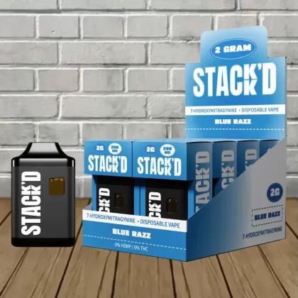 STACK’D Pure 7-Hydroxymitragynine Disposable Vape 2g Full Case (8ct)