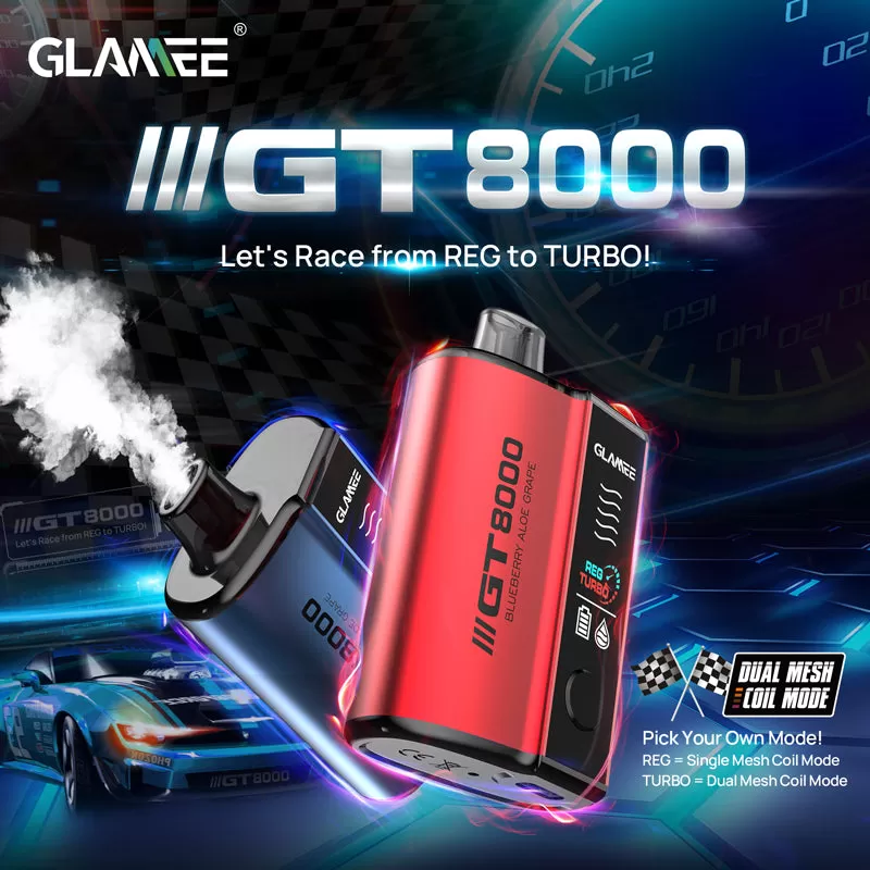GLAMEE GT8000 Rechargeable Disposable Device – 8000 Puffs - Blueberry Raspberry Lemon