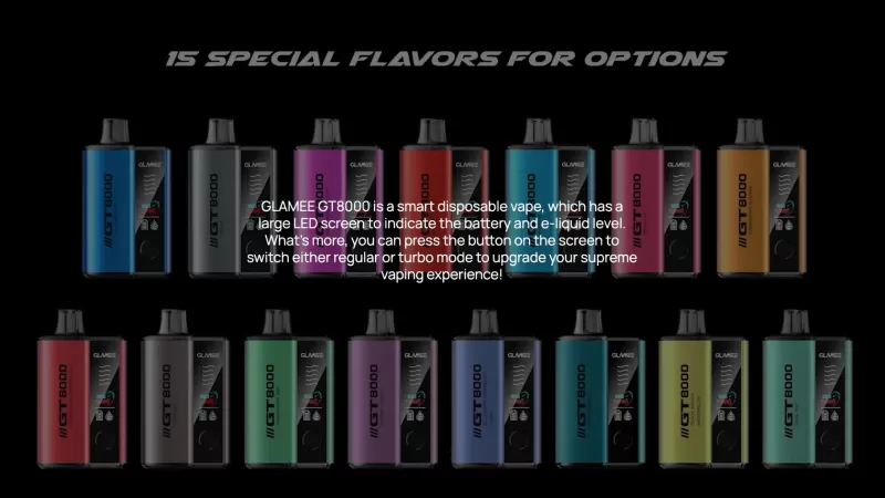 GLAMEE GT8000 Rechargeable Disposable Device – 8000 Puffs - Blueberry Raspberry Lemon - Image 2