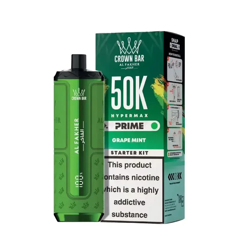 Al Fakher 50K Hypermax Prime Pod Kit - Peach Ice - Image 3