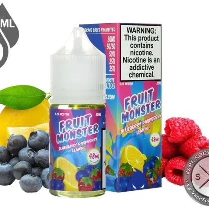 Blueberry Raspberry Lemon Fruit Monster Salt 30ml - Vape Product, Vape Product