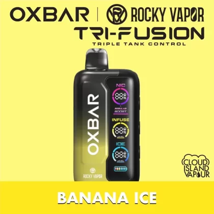 Rocky Vapor Oxbar Tri Fusion Disposable Vape – Banana Ice