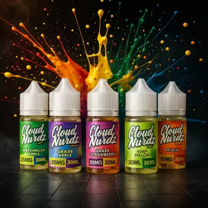 Cloud Nurdz TFN Salt Premium E-Liquid 30ml - ICED Blue Razz Lemon / 25mg - Skullvaping