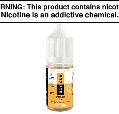 PEACH ICE BY GLAS BASIX NIC SALTS 30ML - Vapejuice
