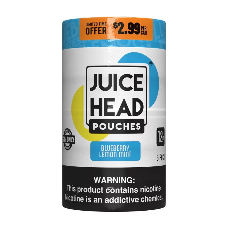 Juice Head Pouches 5pk - Blueberry Lemon Mint / 12mg - Vapeciga (97ACC1) - Image 3