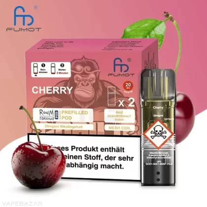 RandM Tornado Pods – Cherry (2er Pack) - RandM / Kirsche / ca. 1200 / 20mg/ml