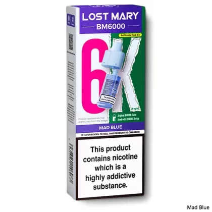 Mad Blue BM6000 Refill Pods by Lost Mary - Ecigarettedirect Co