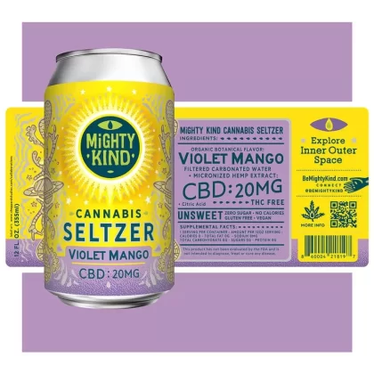 Mighty Kind Violet Mango CBD Beverage Drinks