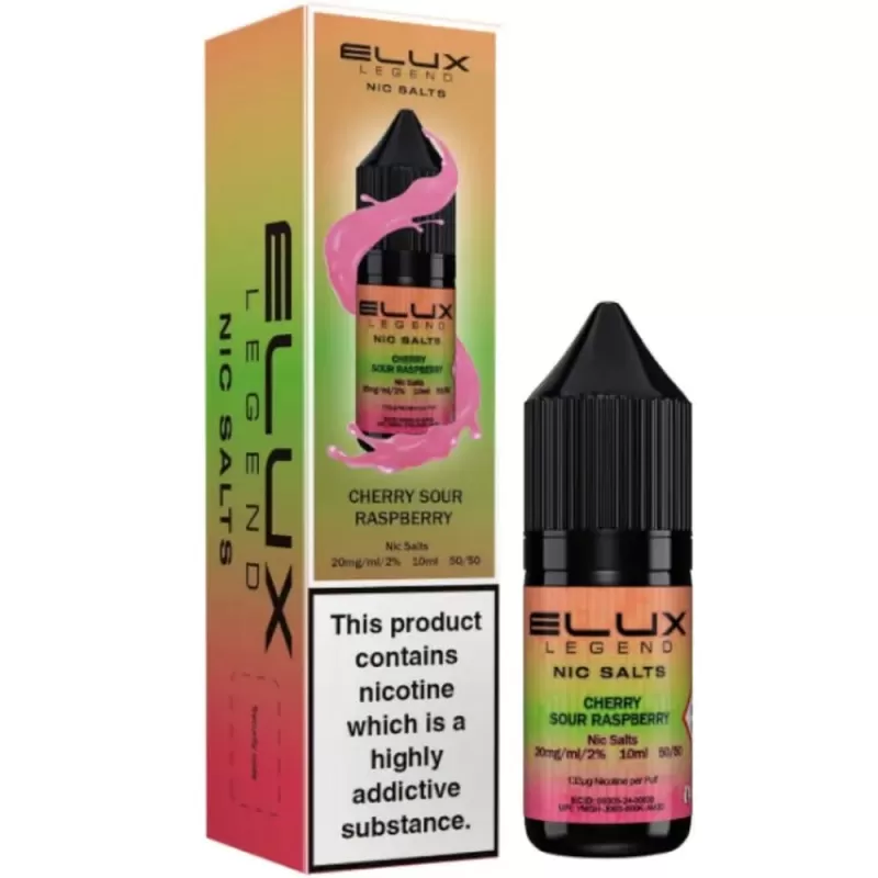 Cherry Sour Raspberry Nic Salt E-Liquid Legend Series by ELUX (10ml) - 10mg