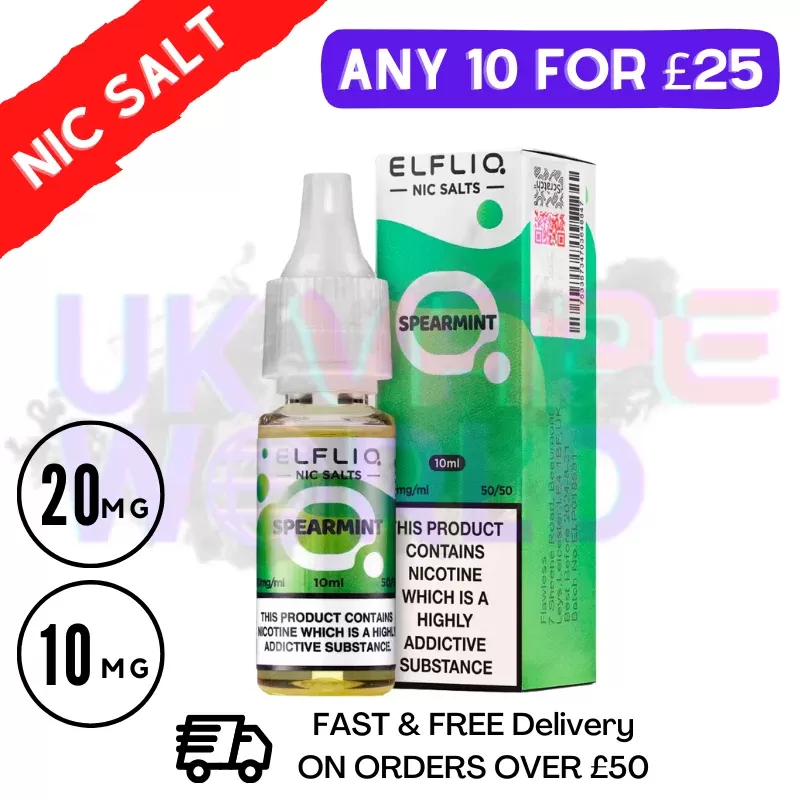 ElfLiq ‘Spearmint’ Nic Salt 10ML eLiquid