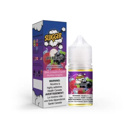 Slugger Jaw Breaker Series Blackcurrant Lychee Berries Ice – 30ml Nic Salt - Vapebazaar Pk