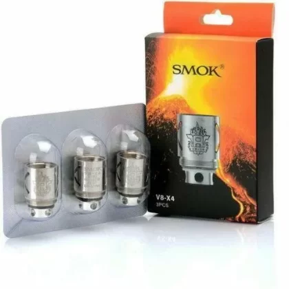 Genuine Smok V8-X4 Quadruple Coils 3 Per Pack 45 and 60 Watts