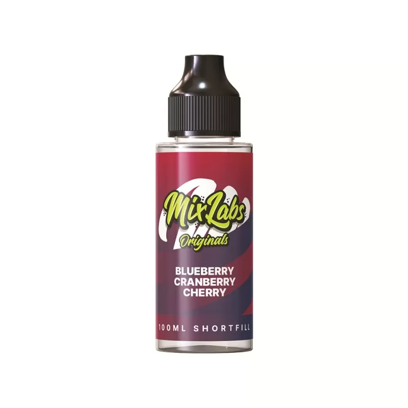Mix Labs Shortfill E-Liquid 100ml - Strawberry Raspberry Cherry Ice - Image 2