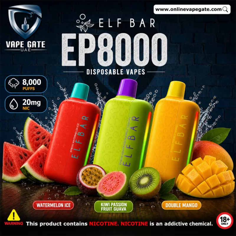 Elf Bar EP8000 Disposable Vapes 8,000 Puffs - Black Raspberry / 20 mg
