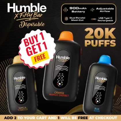 Humble x Fifty Bar Disposable (20000 Puffs) - Buy 1 Get 1 Free