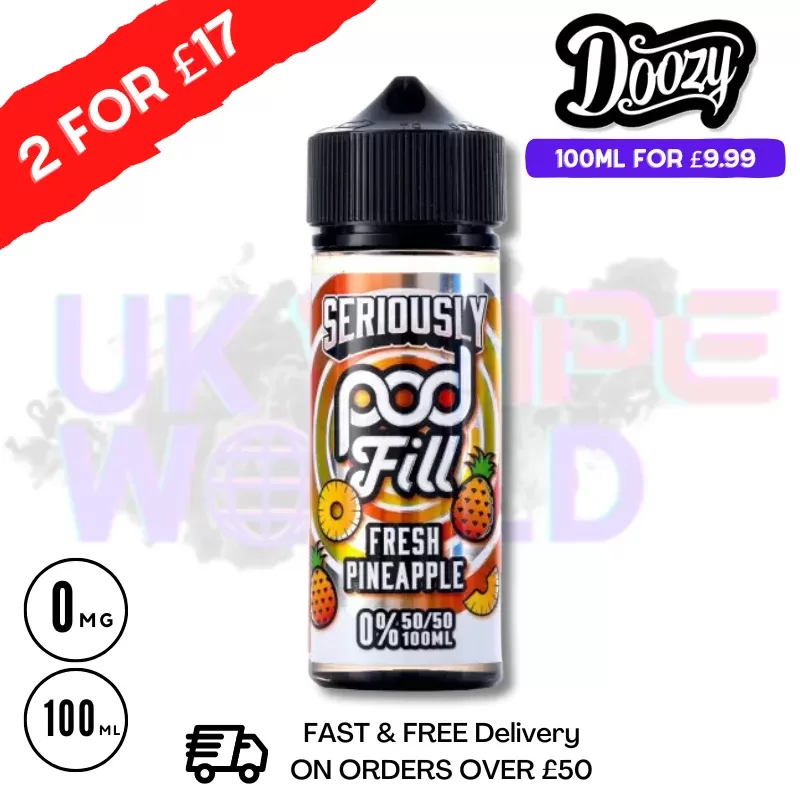 Fresh Pineapple Seriously PodFill Shortfill Juice (NEW) 100ML Eliquid