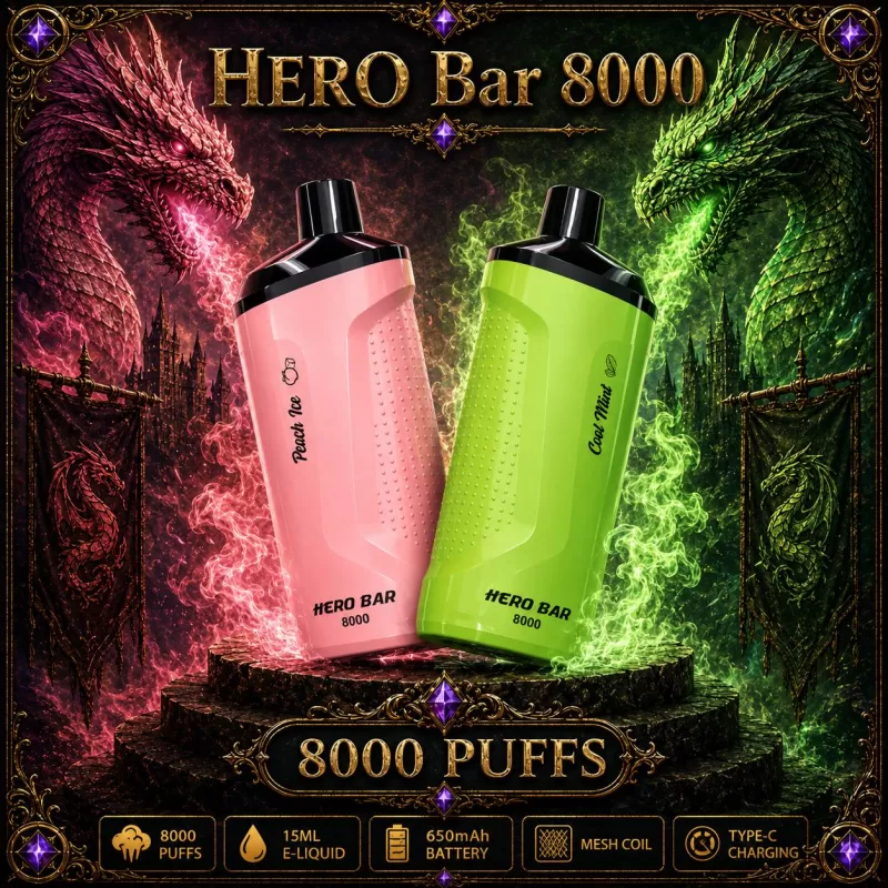 HERO Bar 8000 - Kiberry Chew (WHT Series)