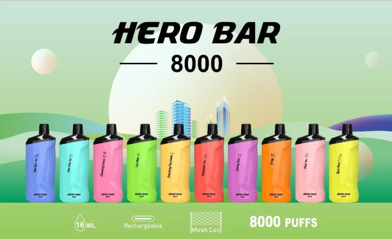 HERO Bar 8000 - Kiberry Chew (WHT Series) - Image 3