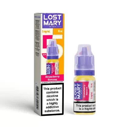 Lost Mary Nic Salt E-Liquid Strawberry Banana 10ml - Nicotine Strength#20mg>10mg>5mg