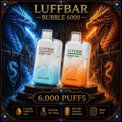 LUFFBAR Bubble 6000 - Kiberry Chew (WHT Series)