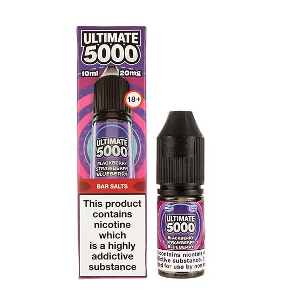 Blackberry Strawberry Blueberry Nic Salt E-Liquid by Ultimate 5000 Bar Salt