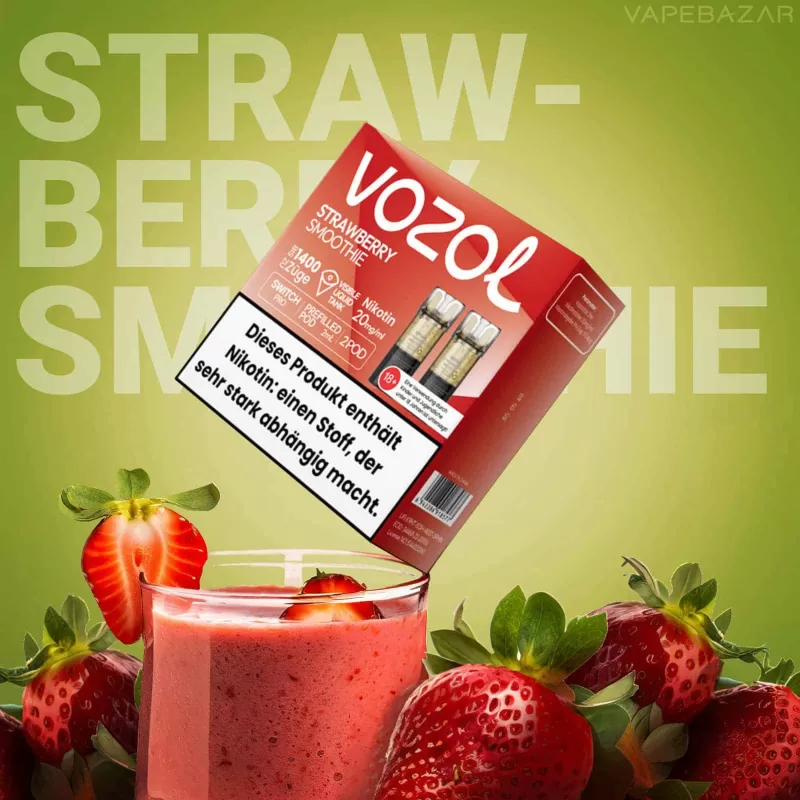 VOZOL Switch Pro Pods – Strawberry Smoothie – Prefilled Liquid – 2er Pack