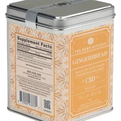 The Hemp Division Gingerbread CBD 20 MG – Tin of 20 Sachets