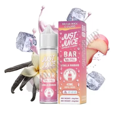 Vanilla Rhubarb by Just Juice Bar Saltfill - Size#40ml~Nicotine Strength#0mg~Add Nicotine Shots For#0mg>3mg>6mg