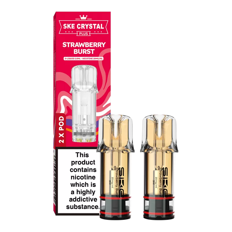 Strawberry Burst SKE Crystal Plus Pods - Ecigwizard