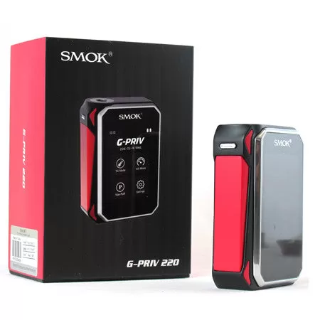 SMOK G-PRIV 220W Touch Screen TC Mod Battery - Red - Image 2