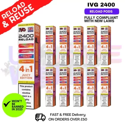 Juicy Edition IVG 2400 RELOAD Pods – Box Of 10