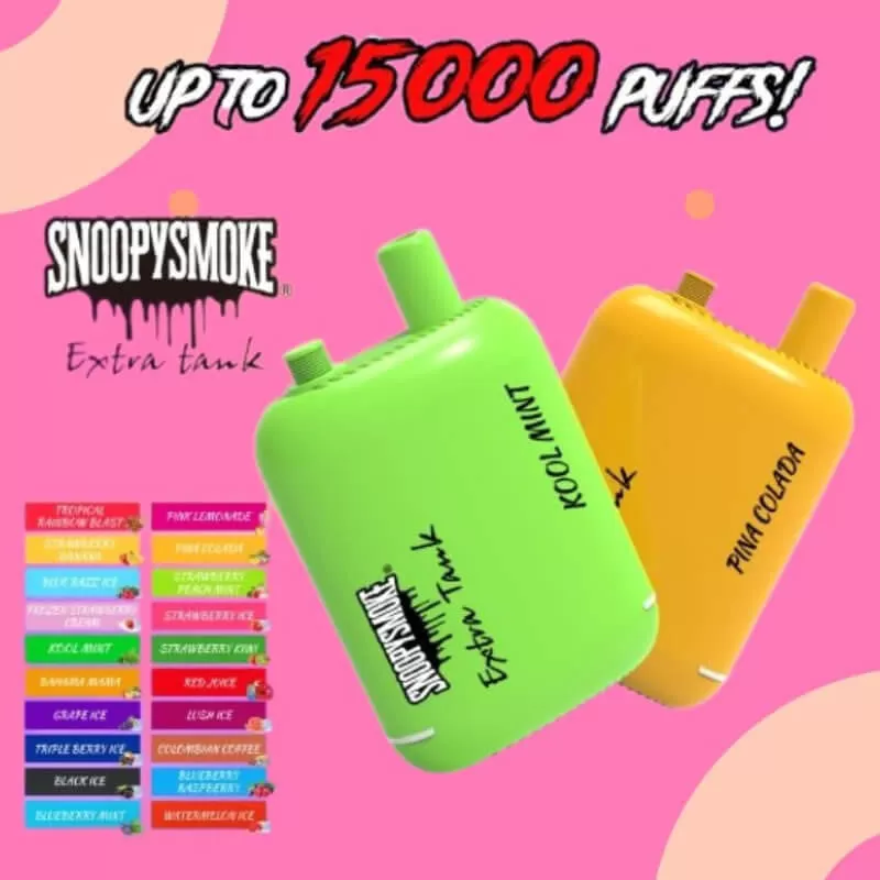 Snoopy Smoke Extra Tank 2 x 18ml 15000 - Blue Razz Ice - Vapeciga - Image 3
